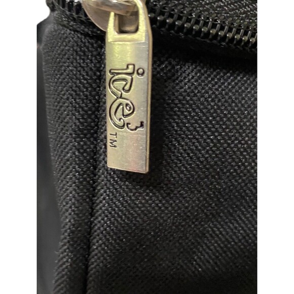 Ice Cubed Insulated Cooler Bag w/Front Mesh Pocket Black Blue Adjustable Strap - Picture 7 of 13